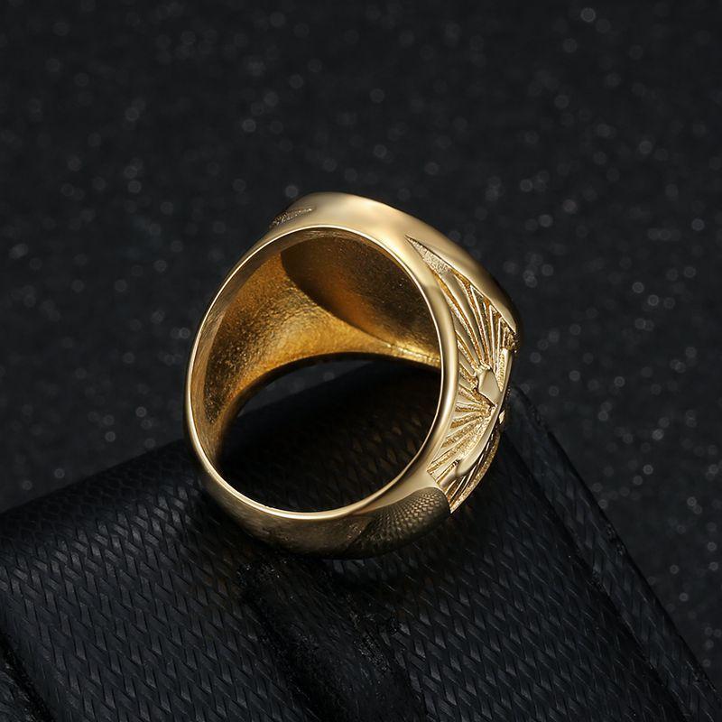 Europe, America, Ring, Vacuum Plated Gold Cross Men's Ring 2026