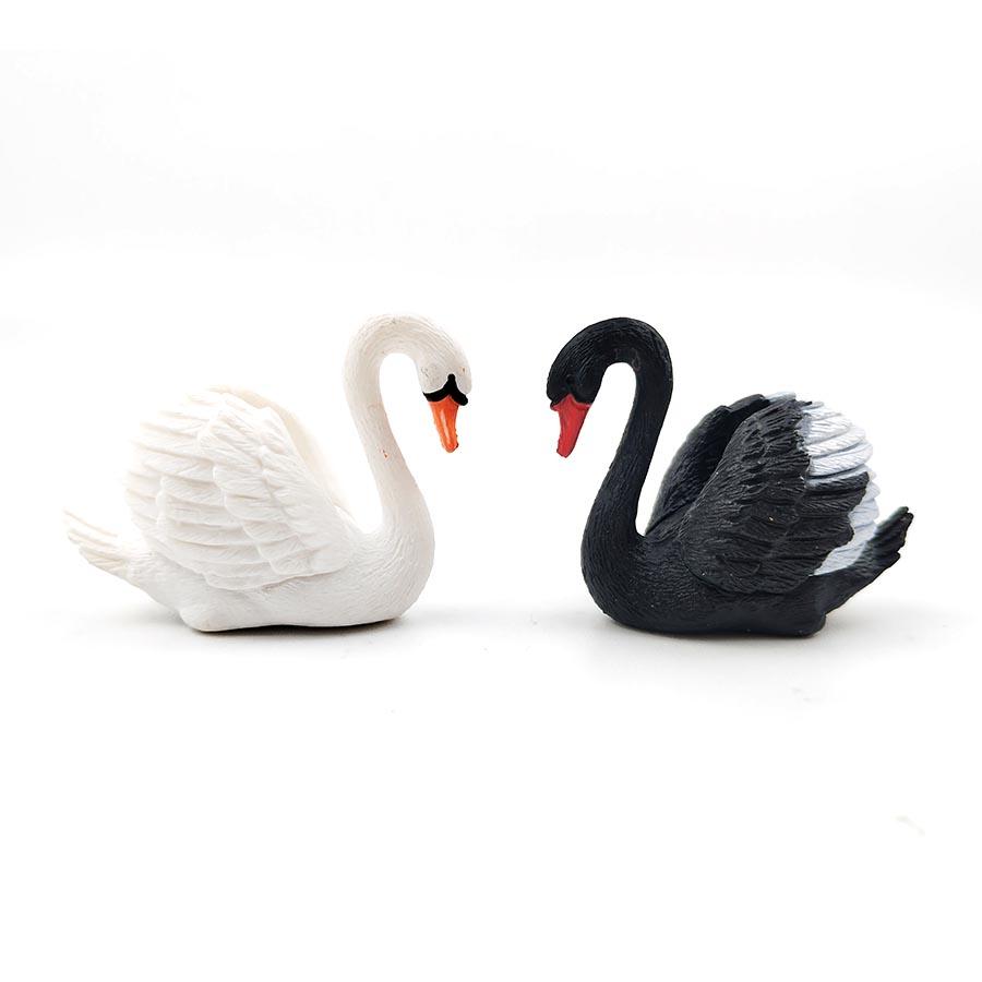 2pcs/set Swan Decor Ornaments Set - Perfect for Aquarium Landscaping, Fountain Accents | Valentine's Day Gift for Home & Garden Decor