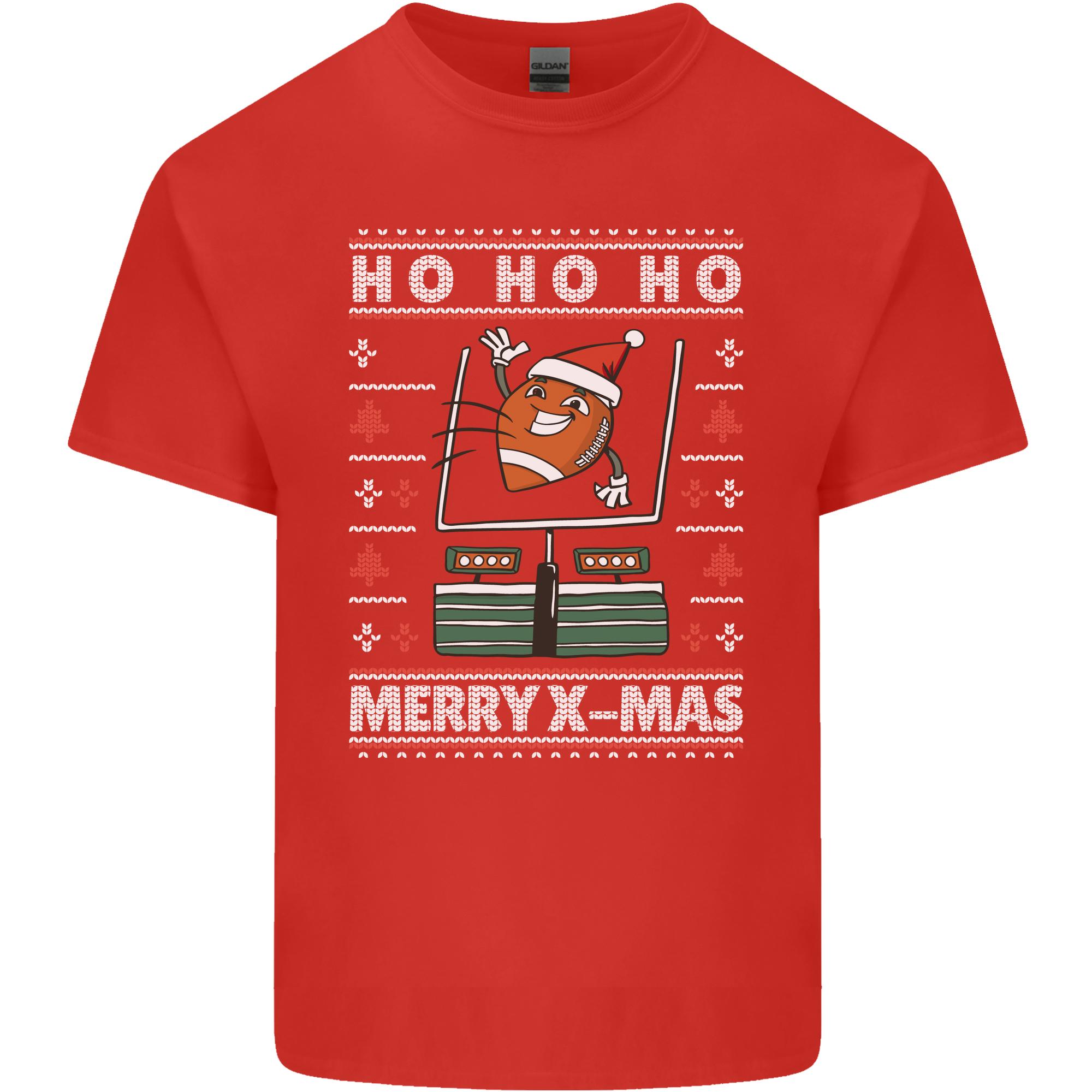 Christmas American Football Xmas Unisexs Light Cotton TShirt S