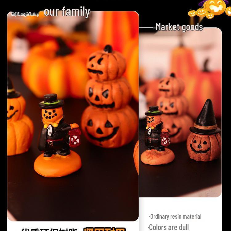 Pumpkin Lantern Halloween Decoration for Kids - Desktop Ornament & Toy