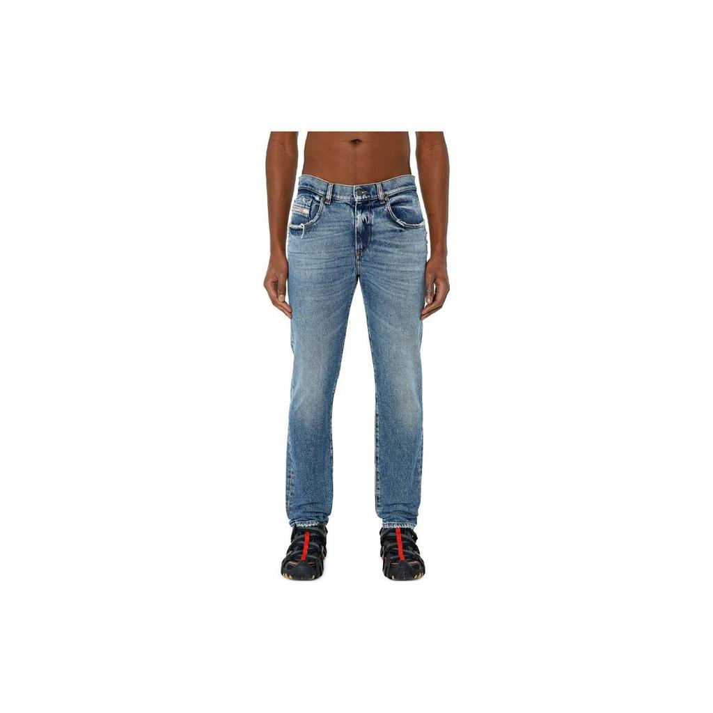 DIESEL Logo Patch Distressed Slim Fit Jeans A0356209F1601