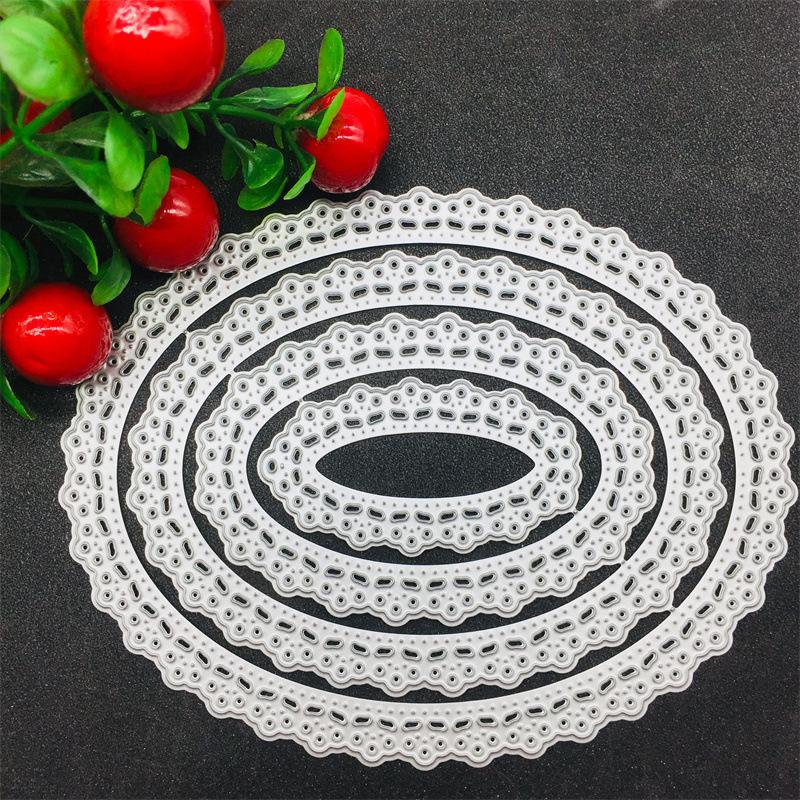 Layered Frame Cutting Dies Set – Rectangle, Square, Circle, Oval, Heart & Star Metal Dies for Card Making, Scrapbooking & Paper Crafts