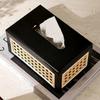 Solid Wood Wooden Napkin Case Thickened Wet Wipes Container High Quality Rattan Tissue Box  Bedroom