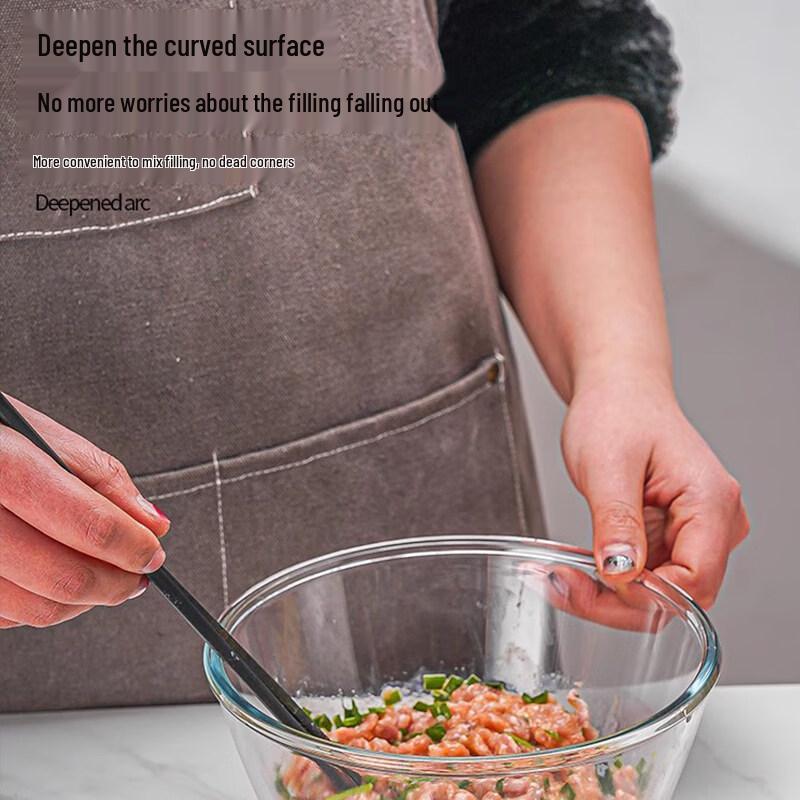 ZISIZ Heat-Resistant Transparent Glass Bowl