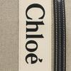 Chloe Woody Medium Tote Beige and CHC22AS383I26 A4 Size Compatible Bag, Navy, Women's, 91J, [Used]