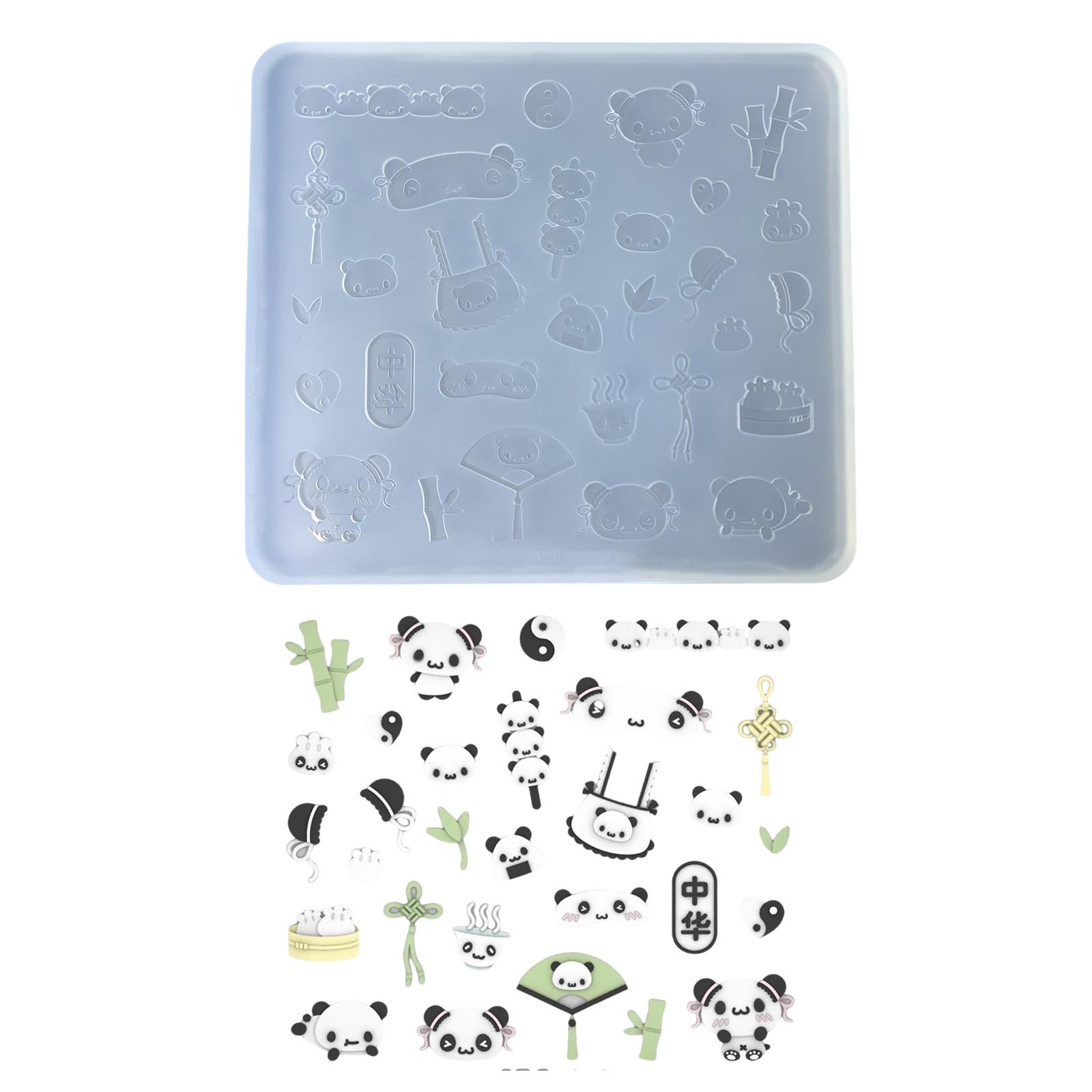 

Easy to Clean Silicone Mold Small Panda Shaped Accessories Mould Elegant Jewelry Accessory Making Mould for Craftsmen