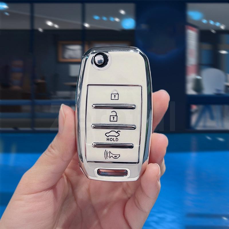 Shell For Kia Optima Sorento Cerato Soul Forte Seltos K3 K2 K5 Ceed Rio 3 Sportage Tpu Car Key Case For Hyundai Avante Santa