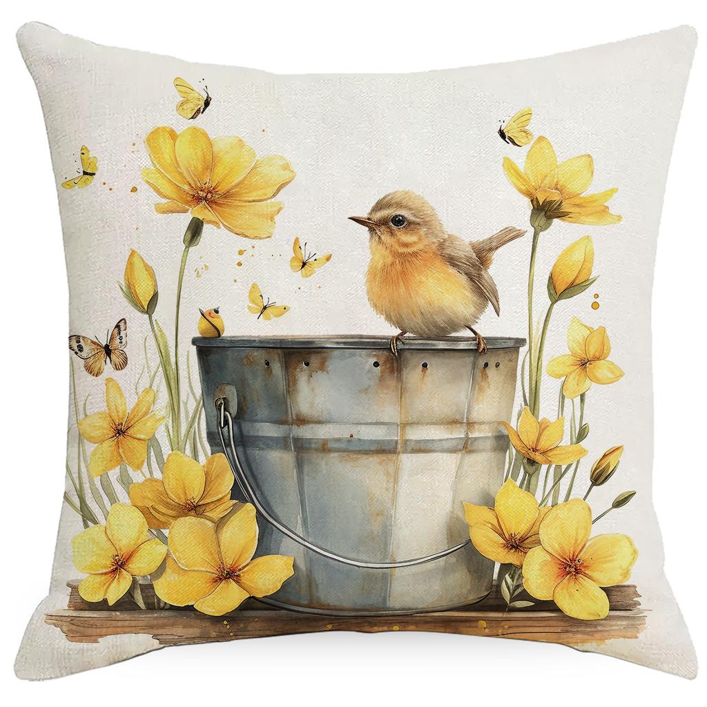 New Easter Pillowcase Country Cartoon Rabbit Easter Egg Pillowcase Sofa Cushion Pillowcase