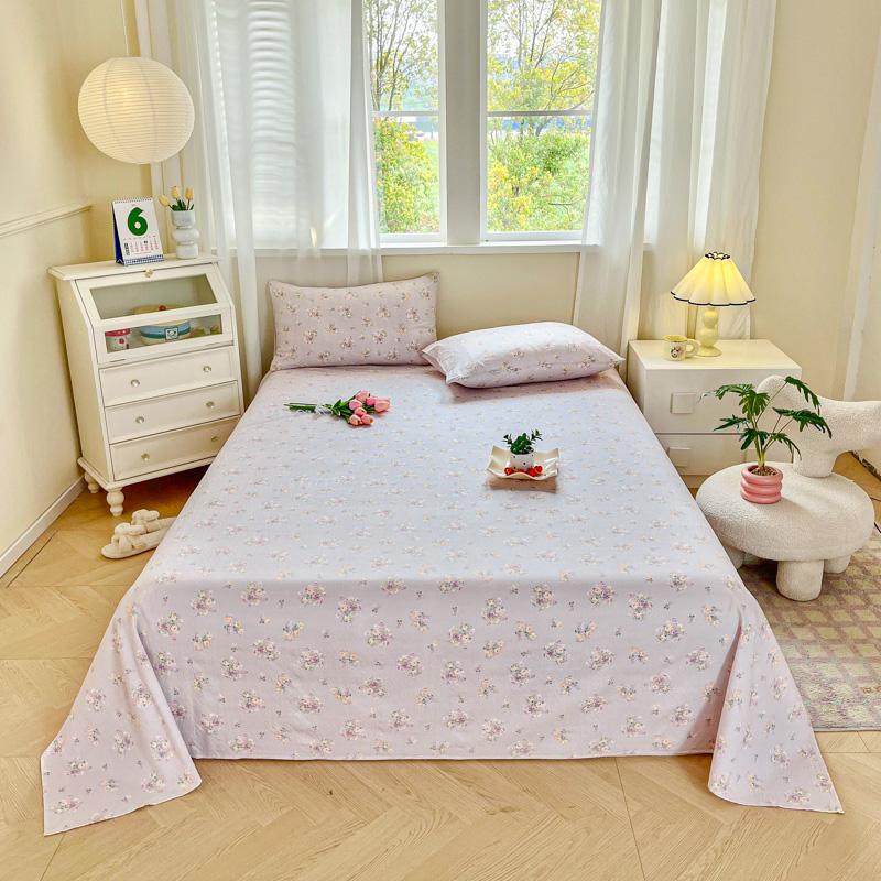Cotton Bed Flat Sheet for Double Bed Plain Solid Color Top Sheets Single/Queen/King Flat Bedsheets Home Bed Linen Sheets