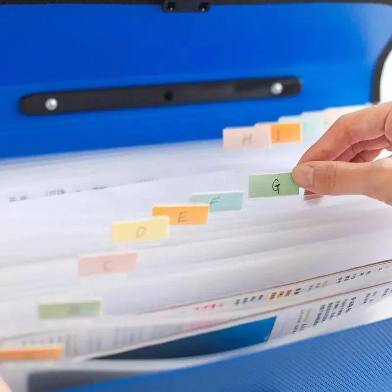 Vertical Organ Bag Thickened A4 File Folder Student Test Paper Data Storage File Bag Office Document Organizer Handheld Folder