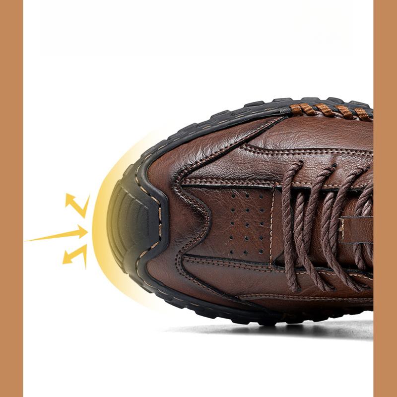 Pánské kožené ležérní tenisky Módní Ručně vyráběné Prodyšné boty Měkké Nízké pracovní boty