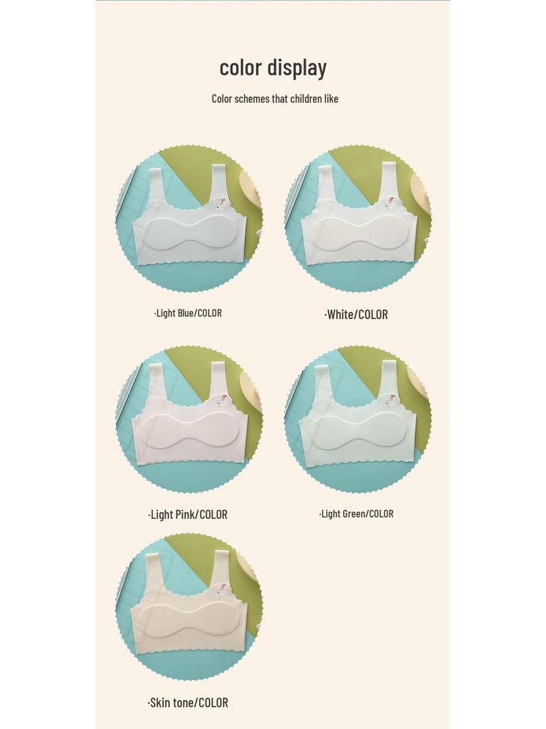 Ice Silk Girls' Training Bra - Junior High Sports Vest for Puberty