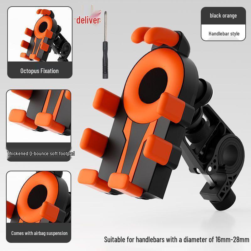 2025 Shockproof Anti-Shake Eight Claw Phone Holder for Electric Vehicles, Motorcycles, and Bicycles