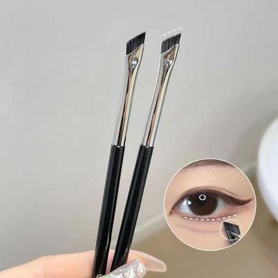 Ultra Thin Fine Angle Flat Diagonal Eyebrow Brush Silky Bristles Slender Brush Head Strong Powder Grip For Professional Beginner