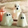 Halloween Ghost Candle Flameless Soy Wax, Pear Freesia Scented Aromatherapy Gift, Spooky Party Decorations Home Accessories