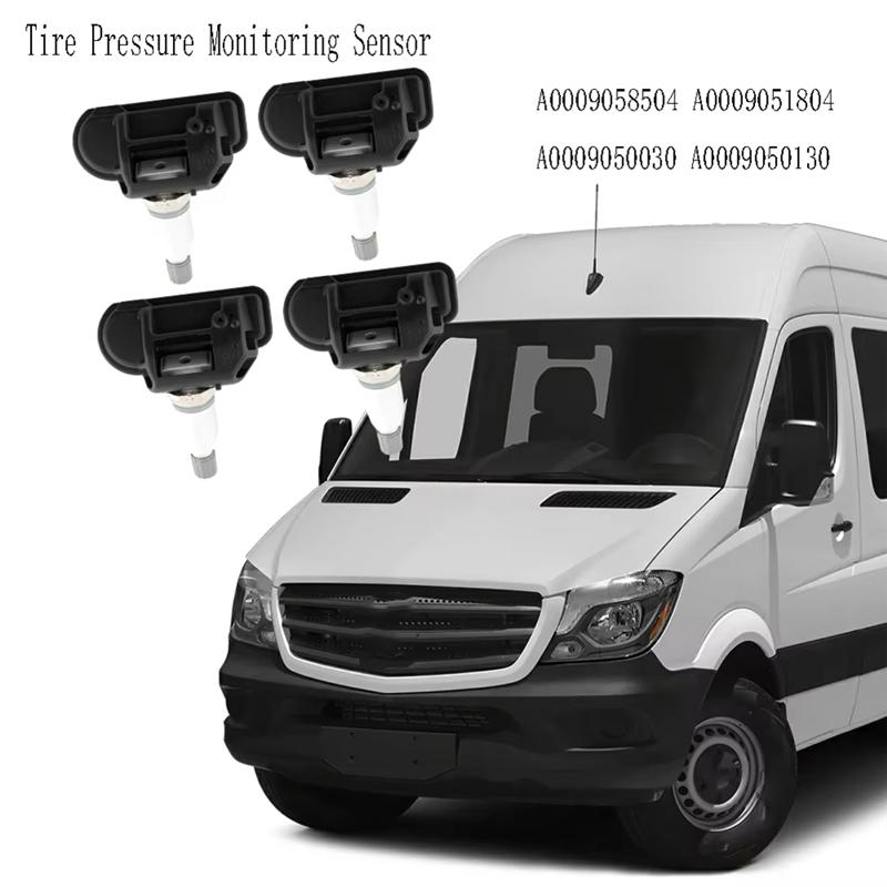 4Pcs Tire Pressure Monitoring Sensor For C250 2012-2015 A0009058504 A0009051804 A0009050030 A0009050130