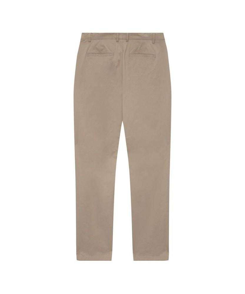 NOTIG Flat-Tuck Cotton Chino Pants Beige