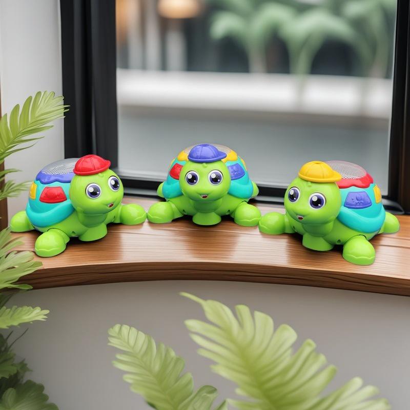 Adorable Electric Blowing Turtle: Children's Educational Light-Up Toy for Birthdays & Kids' Day