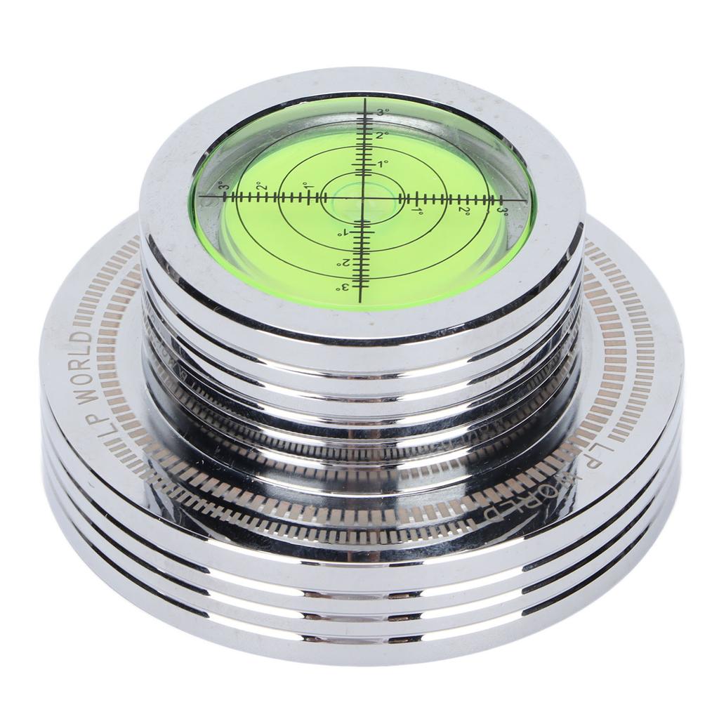 Record Weight Stablizer Turntable Disc Clamp with Bubble Leveling for LP Record Player 50HzSilver