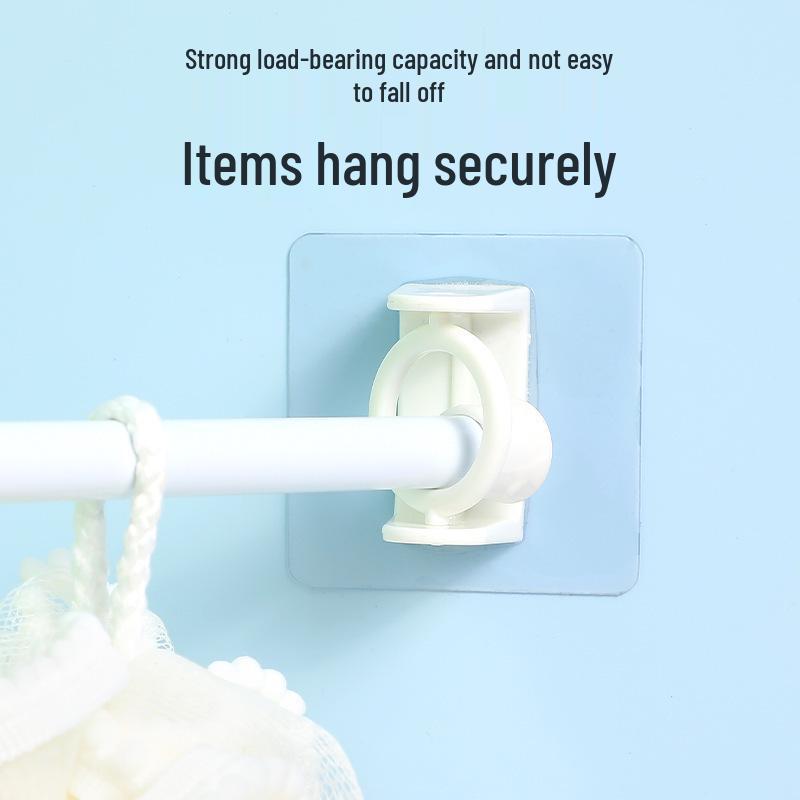 Tension-Mount Rotating Curtain Rod with Telescopic Angle for Kitchens and Doors