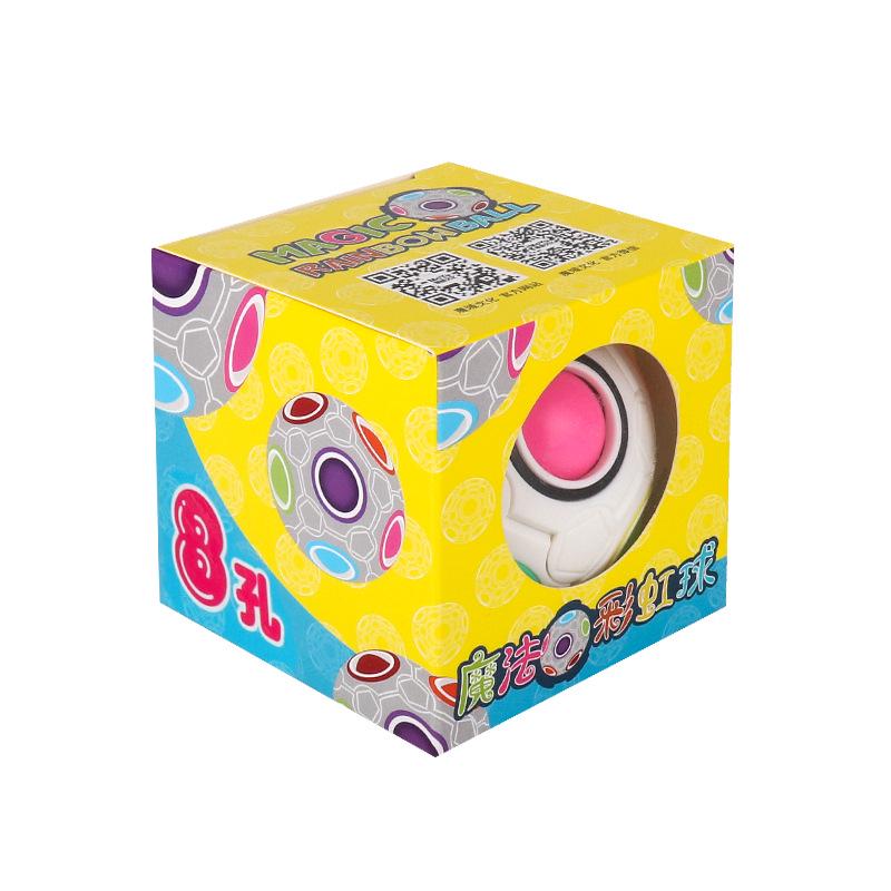 Cross-Border Children's Educational Magic Rainbow Ball - Special-Shaped Decompression Cube Toy
