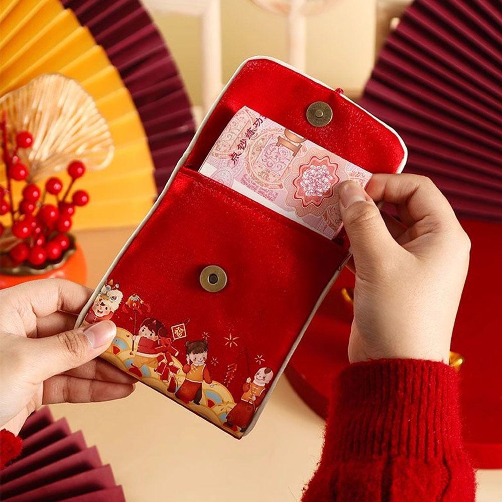New Traditional New Year New Year Pocket Bag Good Lucky Blessing Cloth Lucky Money Bag Gift Bags Spring Festival