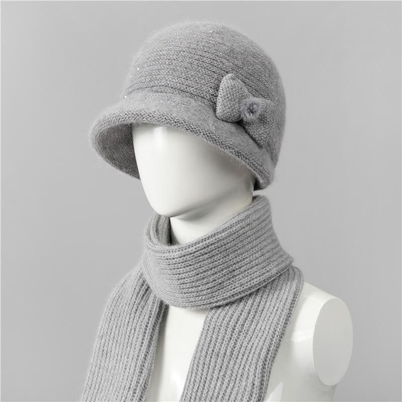 Hat Women's Winter Wool Hat Autumn and Winter Rabbit Hair Thermal Basin Hat