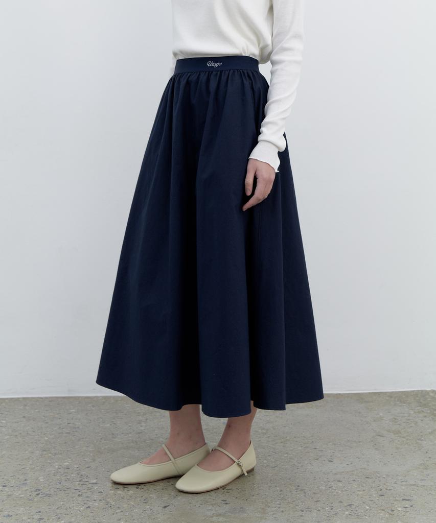 Yulago Shirring Flare Band Skirt
