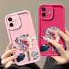 Pink Crystal Rose Pattern Shockproof Phone Case for iPhone 16 15 14 Plus 13 12 11 Pro Max Xs Xr 8 7 Matte Tpu Soft Lens Protection Anti-Fall Cover