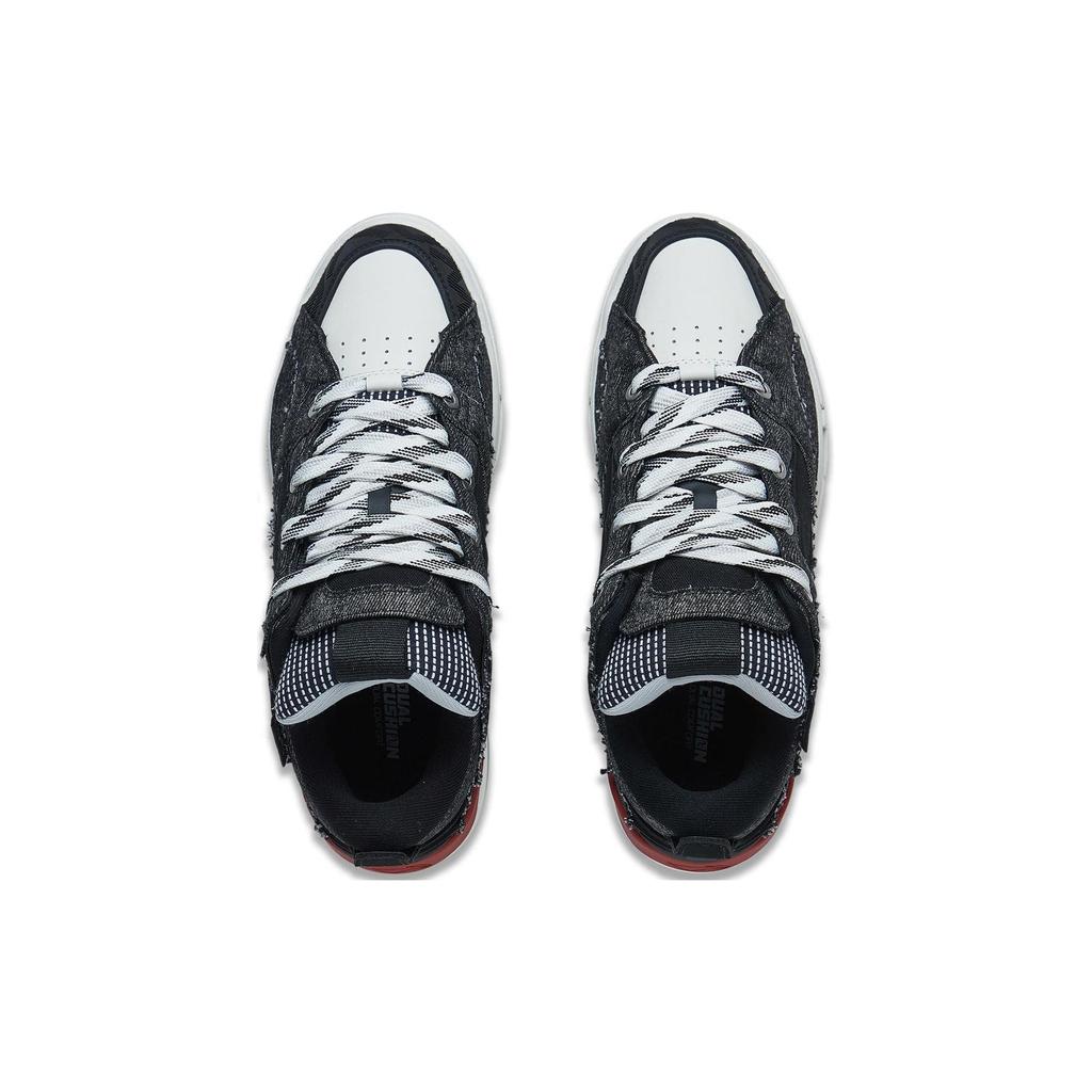 Li Ning Wave Comfortable Slip Resistant Cushioning Low Top Skateboard Shoes Men's Black AECS073-9