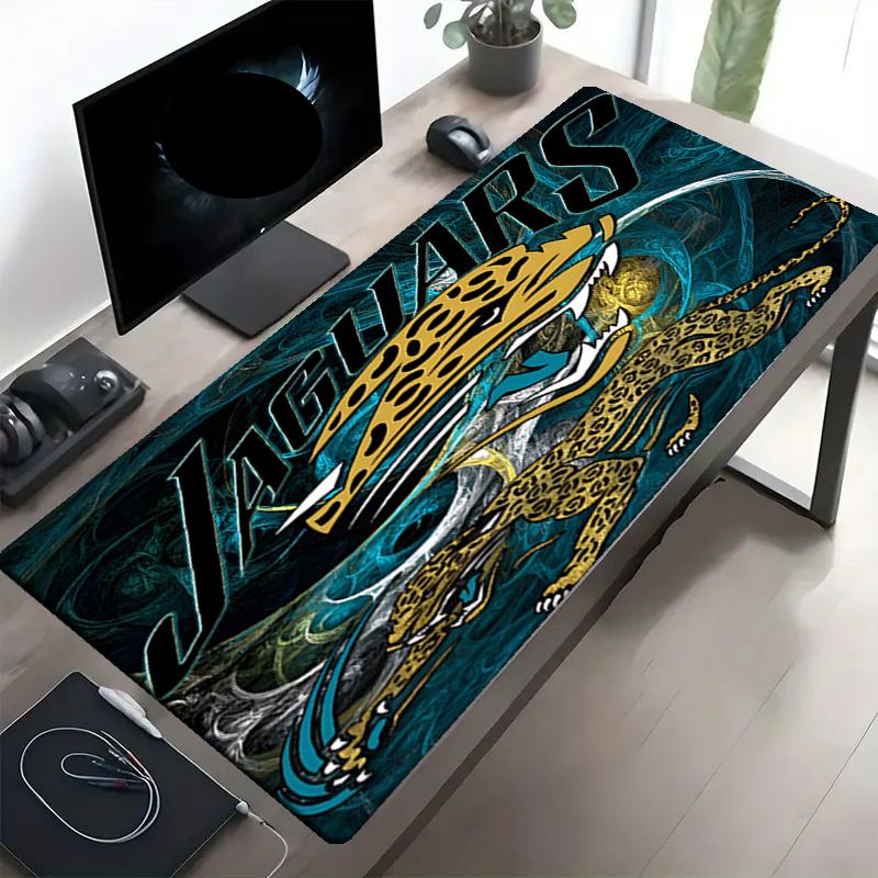 Jacksonville Jaguars Print Mouse Pad, Anti‑Slip Desktop keyboard Mat, for PC Laptop Gaming Working Daily Use, Cool Festival Birthday Gift