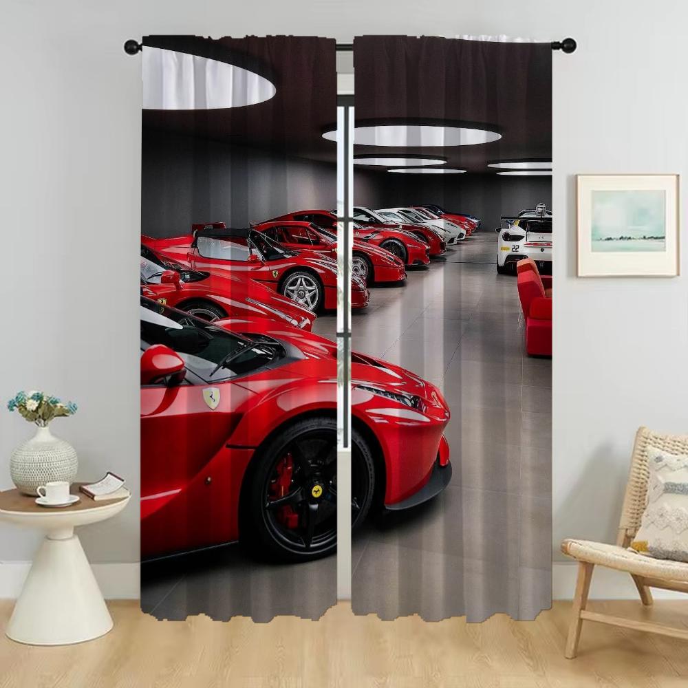 

Домашний интерьер Шторы для гостиной F-ferraries Оконные занавески Кухонные занавески 2 шт. Тюль для перегородки в спальню W50xH70cmx2pcs-CL