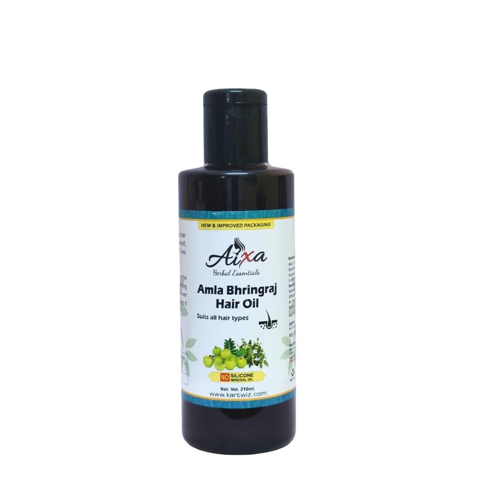 Herbigiri Khadi Amla & Bhringraj Haaröl | Ayurvedisches Haarwachstum & Kopfhautpflege | Kontrolliert Haarausfall, Stärkt die Wurzeln & Verleiht Glanz | Parabe