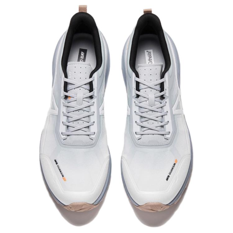 New Anta Champion Trailblazer Cushioning Slip Resistant Support Low Top Hiking Shoes Men's Papyrus White Frost Tower Gray 112536607A-2