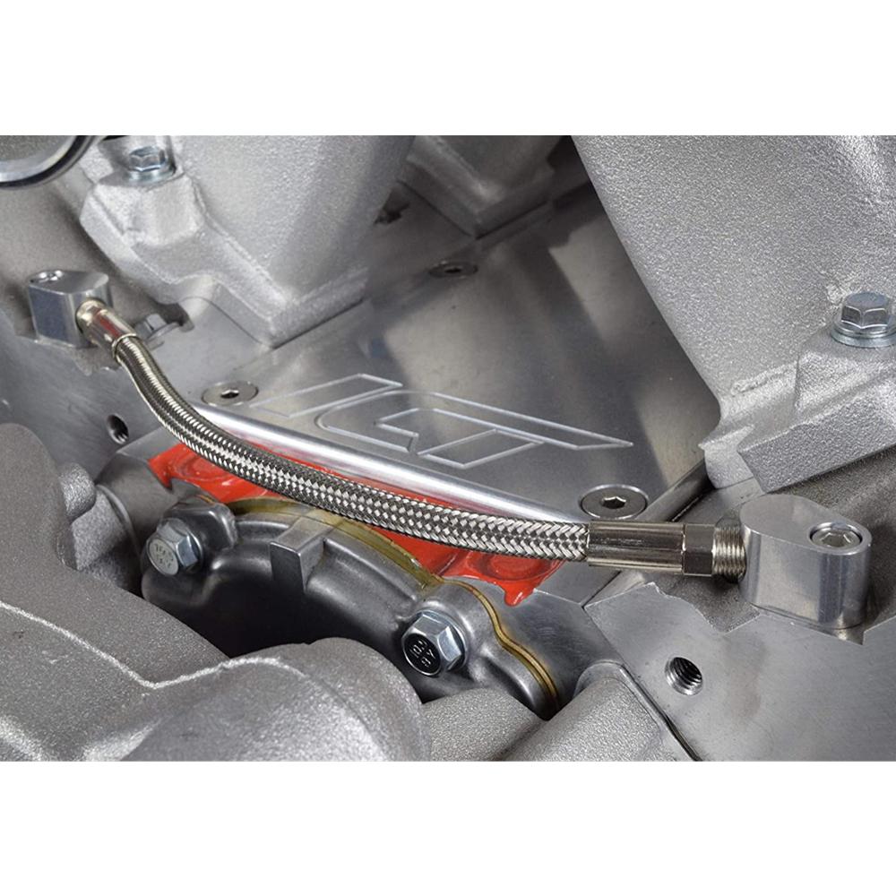 Coolant Crossover Steam Tube LS Engine 3-Bolt DBC DBW Gen 3 Throttle Body Bypass Steel Braided Hose Kit LSX LS1 LM7 551694H