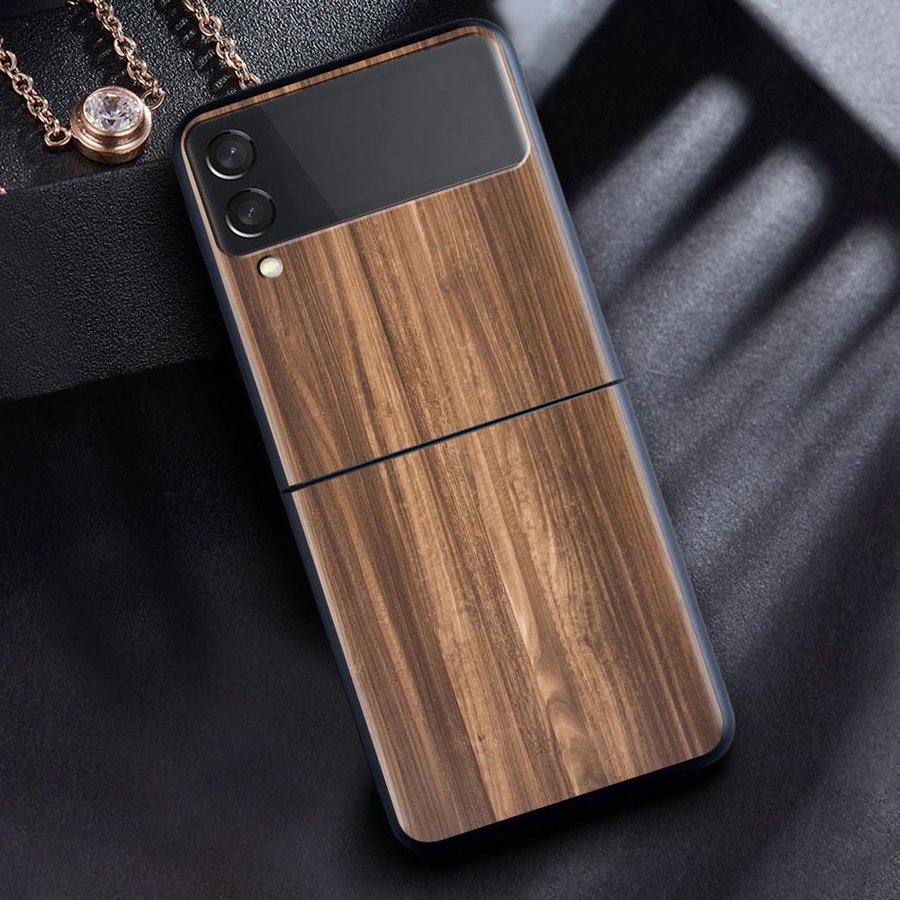 

Складной чехол для Samsung Z Flip 3, твердый чехол для Galaxy Z Flip3, силиконовый чехол для телефона ZFlip 3, дерево Samsung Z Flip3 5G