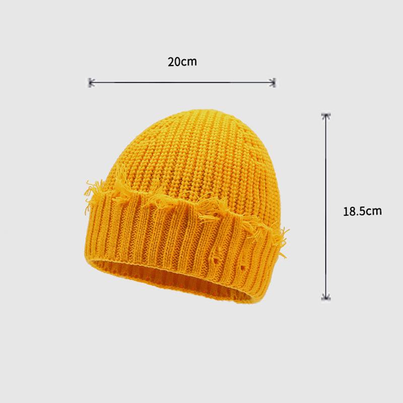 Autumn Winter Hole Knitted Warm Men Women Ear Guard Head Knitted Cap