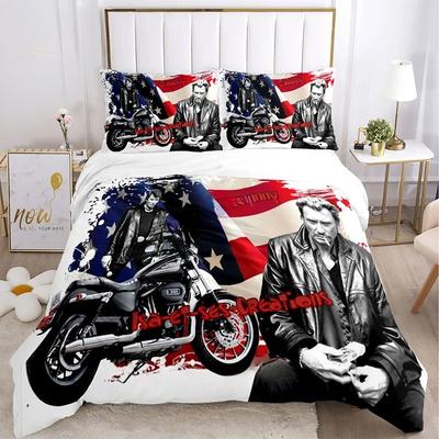 Duvet Cover Rock Johnny Hallyday Pillowcase Bedding Set Boy Girl Bedroom Decoration Children Gift Single Double Large Size