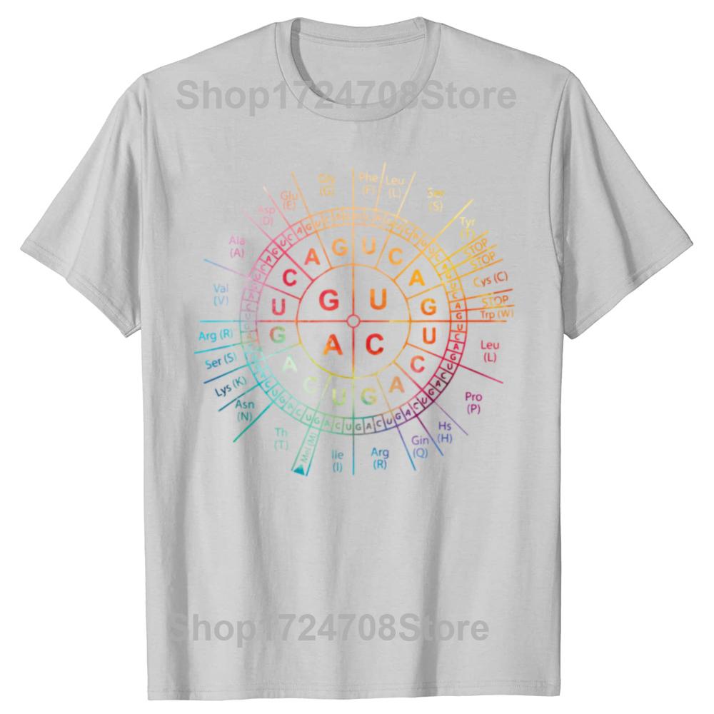 Funny Awesome Biology Genetic Code Sun Science Humor Graphic T-shirts Men Casual Tshirt 100% Cotton Loose Oversized T Shirt