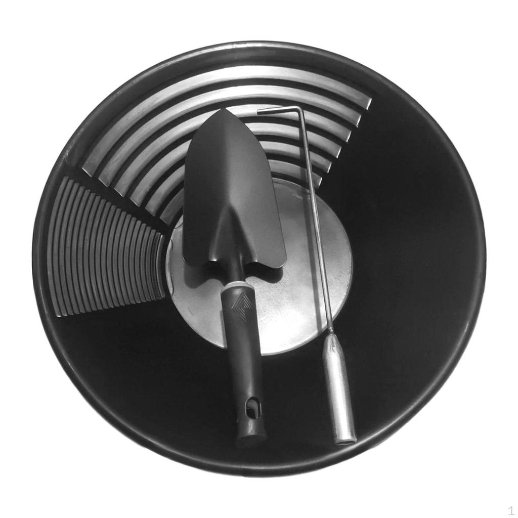 Gold Panning Prospecting Pan Double Riffles Collection Tool for Beginners