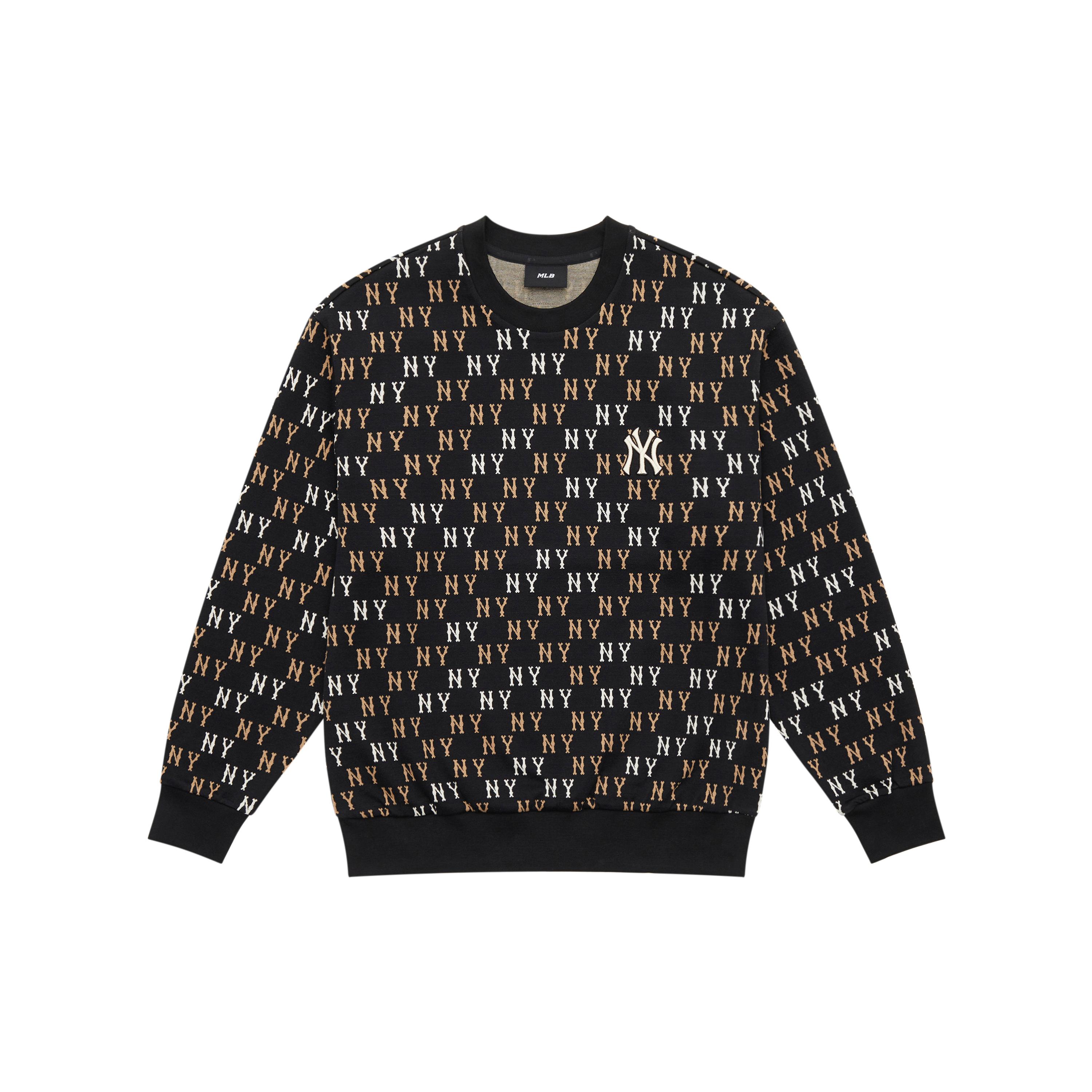 MLB MONOGRAM 24FW Crew Neck Sweatshirt Unisex Black 3AMTM0344-50BKS S