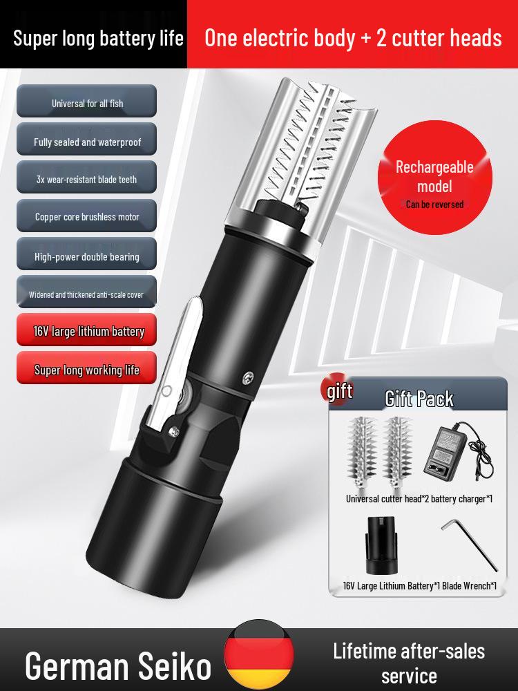 Automatisk Fiskfjällare och Skrapa i Rostfritt Stål för Hem- och Kommersiellt Bruk