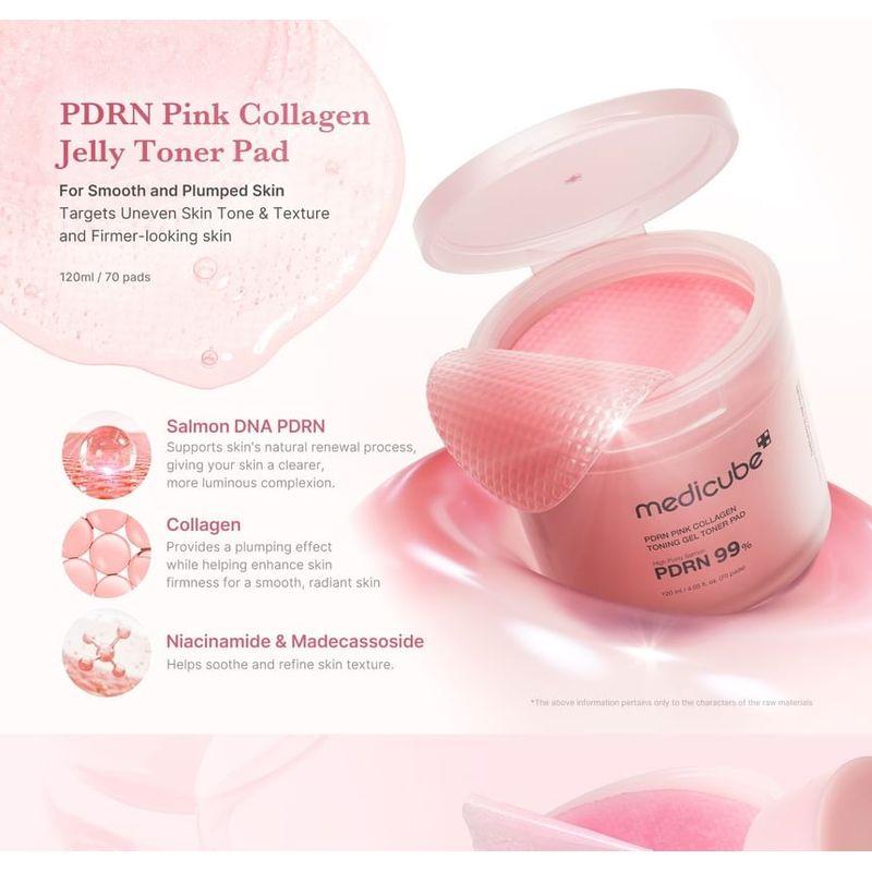 medicube - PDRN Pink Collagen Toning Gel Toner Pad