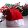 LED Christmas Hat, Light Up Christmas Hat Unisex Plush Beanie Holiday Hat with White Brim Christmas Party Props