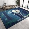 Wild Elephant Print Non-Slip Rug,Washable Durable Indoor Decor,West Country Animal Mat,3D Wildlife Carpets Living Room Bedroom