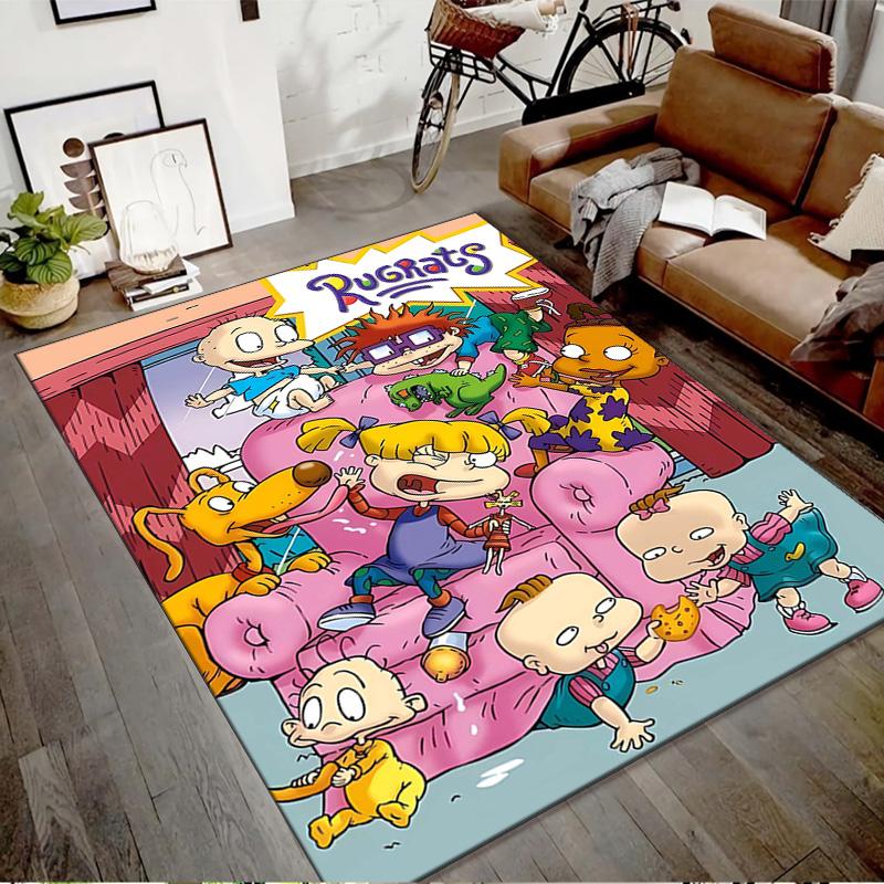 1pc Rugrats In Paris2 Design Printed Area Rug Carpet for Bedroom Living Room Home Decor Rugs Mat Non Slip Mat Rug for Bedside