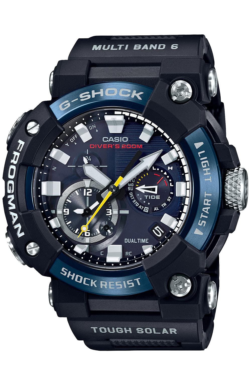 

Чоловічий годинник Casio G-Shock FROGMAN з Bluetooth, Радіоконтрольований, Сонячна батарея, Структура Carbon Core Guard, GWF-A1000C-1AJF, Чорний