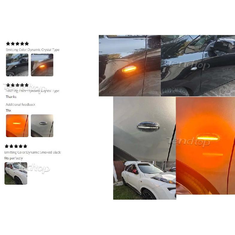 LED Dynamic Side Marker Repeater Turn Signal Light For Nissan Qashqai J10 X-trail T31 Cube Juke Leaf Micra K13 Note E11 NV200Turn Signal 2