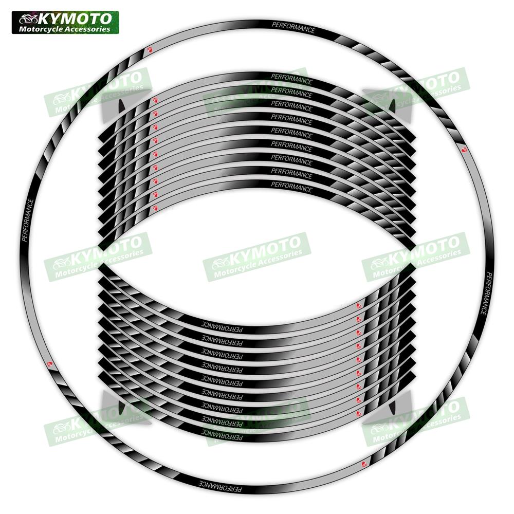 For 748  999 998 749 750 800 851 888 900 SS Motorcycle Accessories 17 Inch Front and Rear Wheel Stickers Wheel Reflective Decals