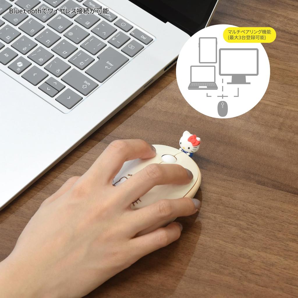 Gourmandies Sanrio Characters Bluetooth Mouse Hello Kitty SANG-558KT